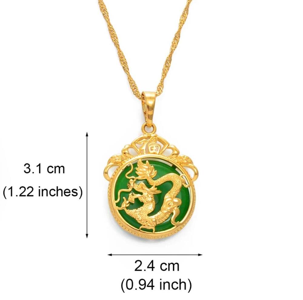 Green dragon necklace - Picture 5 of 5